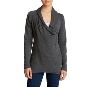 Anthropologie H by Bordeaux Grey Asymmetrical ZipperFront Moto Jacket - Sz Small